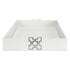 White Croc Leather Tray Geo